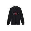SS23 Logo Embroidered Rugby Long Sleeve Polo Shirt Men Tops Black DV7655-010