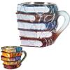 11oz Coffee Cup Safe Unique Books Stack Coffee Mug Creative 3D Painted Book Mug Readers Writer