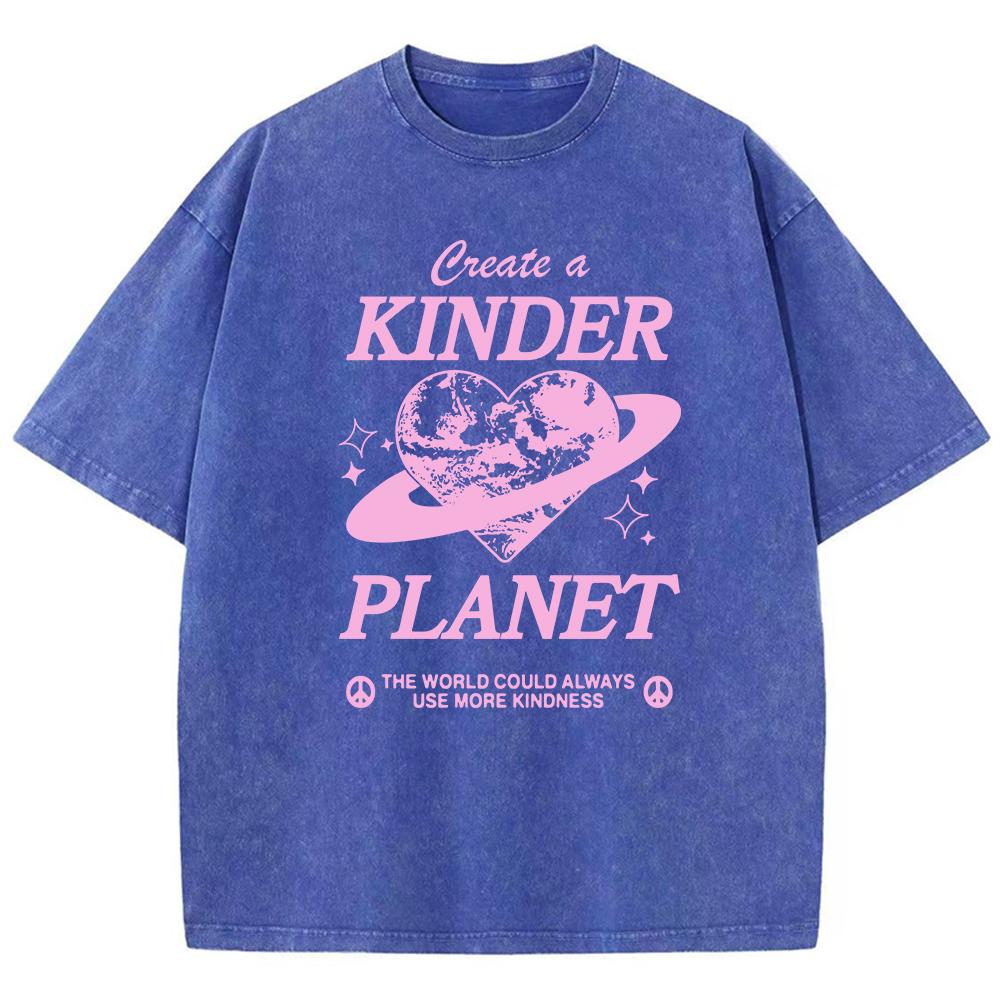 Geeate A Kinder Planet Pink Print Mans Tee Clothing Cartoon Comfort T-Shirt Round Neck T-Shirts Retro S-Xxxl Half Sleeve