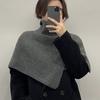 Korean Aesthetic Scarf Women Winter Outer Wear Warm Knit Neck Cover Fake Collar Shawl