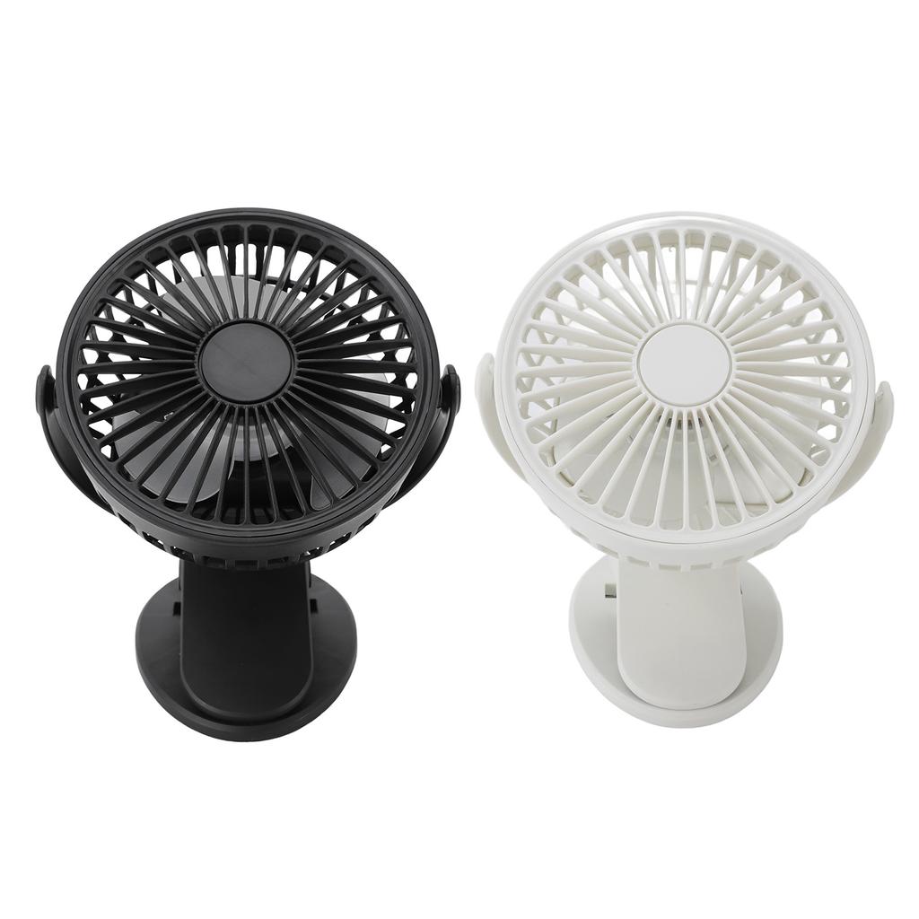 Clip On Fan 360 Degree Rotatable 3 Gears Quiet USB Charging Portable Small Desk Fan for Office Campi