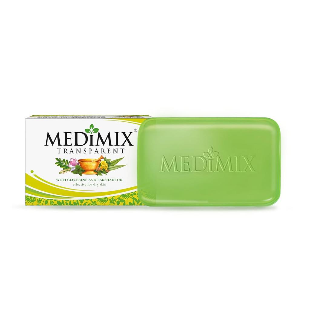 Medimix Transparent Ayurvedic Bathing Bar Soap 125g | Herbal Moisturizing Glycerine Soap With Lakshadi Oil For Dry & Sensitive Skin