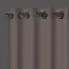 Eyelet Curtain 135X250 Cm BLACKOUT Mocha, by Soleil D'ocre