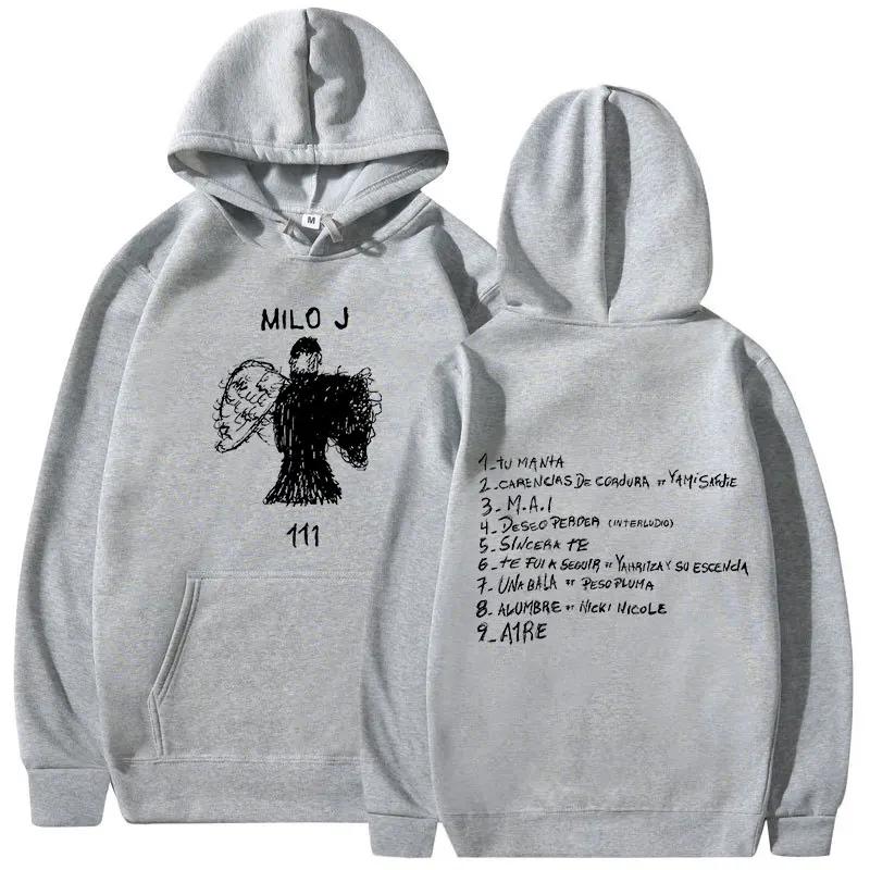 Milo J Hoodie Album Merch Hoodie Sportswear Men's and Women's Fashion Hip Hop Retro Long Sleeve Hoodie Street