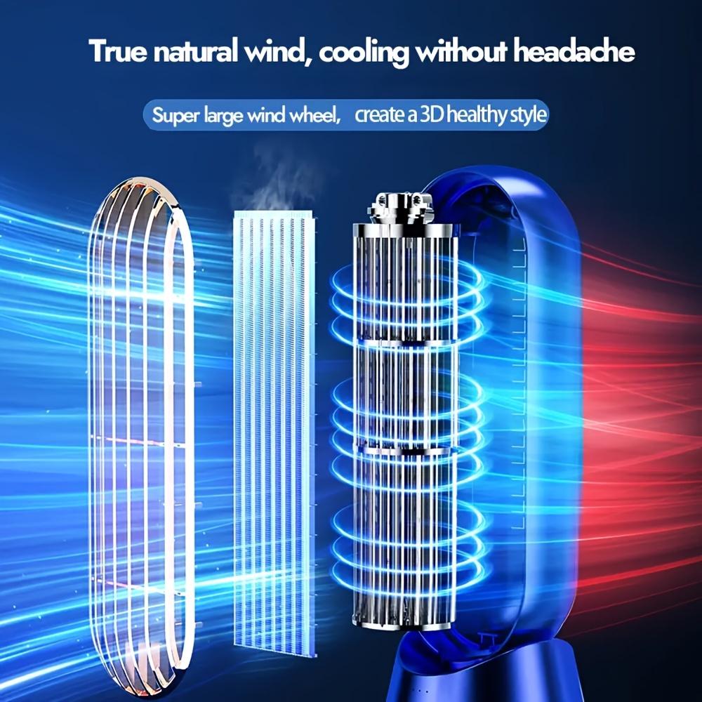 Desktop Tower Fan Arrival Home Office Use Electric Fan Strong Wind Cooling USB LED Display 5 Speed Adjustment Summer Essential