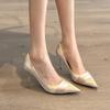 2025 High Quality Ladies Shoes Slip On Women's High Heels Fashion Dress Pumps Women Pointed Toe Shallow Thin Heels Shoes Women