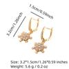 Snowflakes Shape Dangle Earrings for Women 2025 New Fashion Earring Golden Wedding Party Jewelry Accessories Gifts