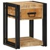 VidaXL Bedside Table 40x35x50 Cm Solid Raw Mango Wood, Bed Cabinet, Bedroom Furniture, Table 4016688
