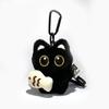 Kawaii Black Cat Plush Keychains Doll Pendant Cuddly Kitten Key Chain Ins Plush Keyring Doll for Boy Girl Cute Brithday Toy Gift
