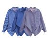 2024 Winter Women's European & American Batwing Sleeve Striped Shirt