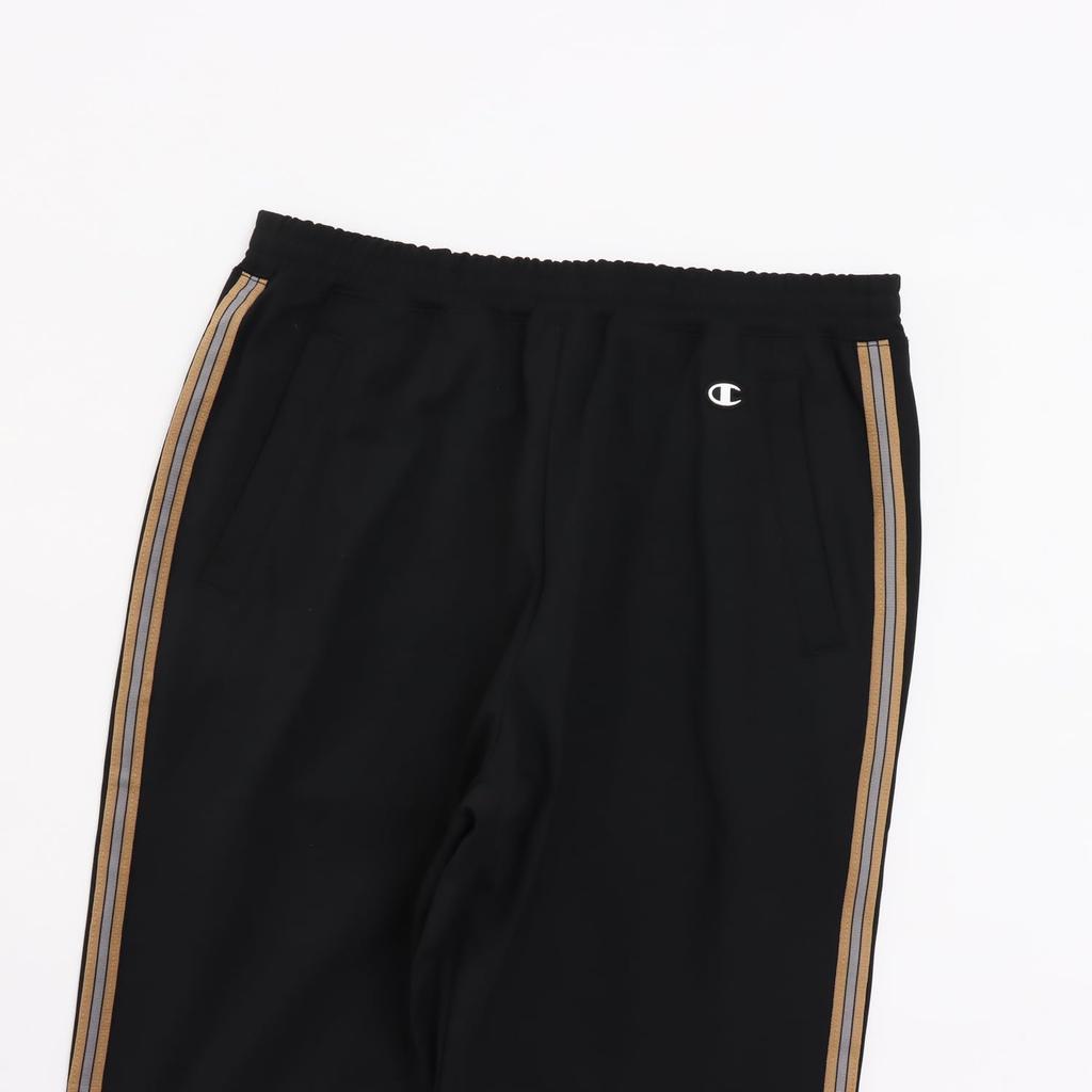 Long Pants Stretch Quick Dry One Point Logo Embroidery Basic Sports Black [Champion] C3-ASF01 Men's
