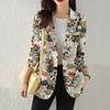 Women's Printed Vintage Blazer Jacket Casual Business Jacket Office Jacket Plus Size Tops