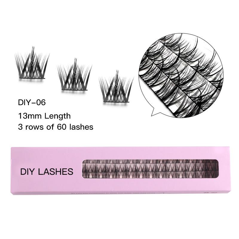 Lazy Trilogy False Eyelashes Diy Fairy Hair Self-Grafting Segmented Eyelashes Fishtail Natural Eyelashes