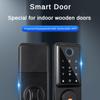 Indoor Password Wooden Door Lock APP Remote Operation Door Lock WiFi Fingerprint Smart Lock