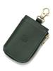 Key Case Leather Genuine Leather Cowhide Unisex Zip Type Green Women's Men's