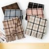 Cashmere Scarf Plaid Thickened Cold-proof Shawl Student Long Season Warm Scarf