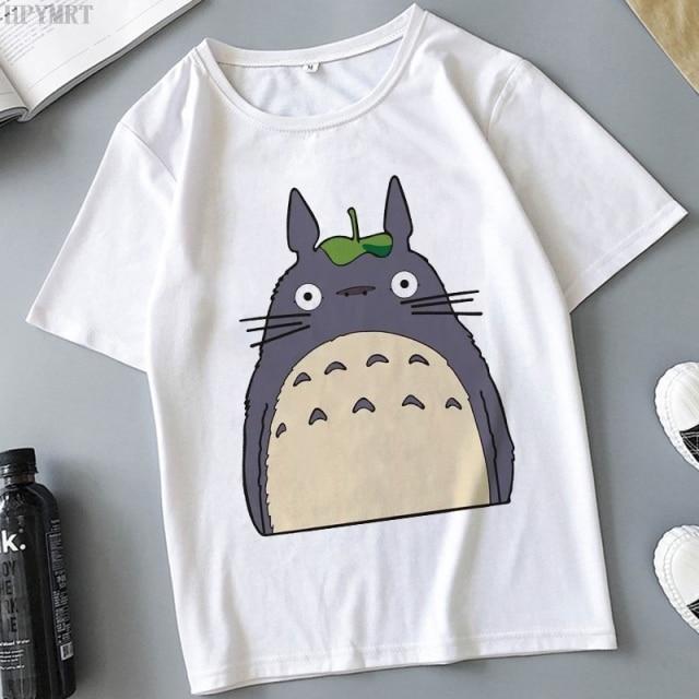 Plus Size Tops Women 'S T -Shirt Fashion Funny Totoro Print T Shirt Summer Harajuku Streetwear O -Neck Short Sleeve Tshirt Clothing