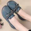 2024 Spring Vintage Loafers Women Real Leather Moccasins Ladies Lace Up Oxfords Shoes Casual Ballet Flats Comfort Grandma Shoes