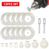 12pcs Mini Diamond Cutting Disc for Rotory Accessories Grinding Wheel Rotary Circular Saw Blade Abrasive Dremel Tool Accessories