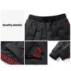 Autumn Winter Down Pants Elastic Waist Drawstring Solid Color Thickened Warm Pants Windproof Snow Warm Cotton Pants