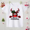 Merry Chirstmas Deer Printed Kids Shirt Christmas Party Boys Girls Outfit Holiday Child T-shirt Child Short Sleeve Tee Clothes