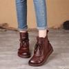 Retro Flat Bottomed Short Boots for Women In Spring New Casual Non Slip Single Boots Soft Sole Simple Comfortable Cotton Shoes