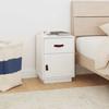 VidaXL Bedside Table White 40x34x55 Cm Solid Pine Wood 818307