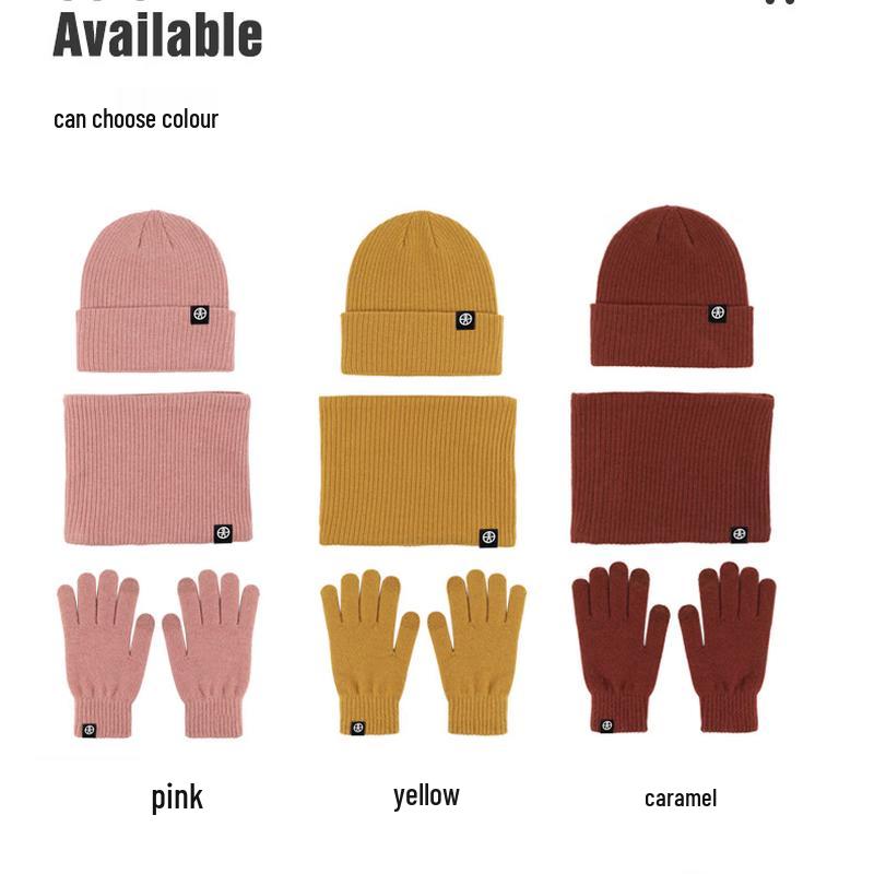 Windproof Warm Knitted 3-Piece Set