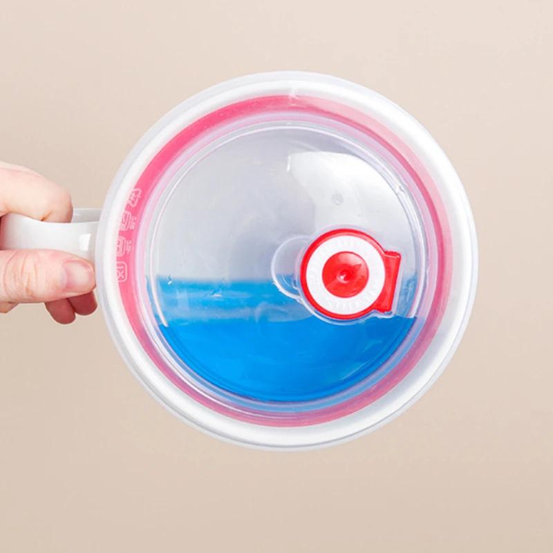 Large Capacity Salad Bowl Noodle Ceramic Bowls with Lid Cute Cartoon Pattern Food Container Household Tableware Kitchen Supplies