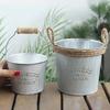Useful Rope Handle Vintage Reusable Corrosion-Resistant Flower Holder Plant Pot