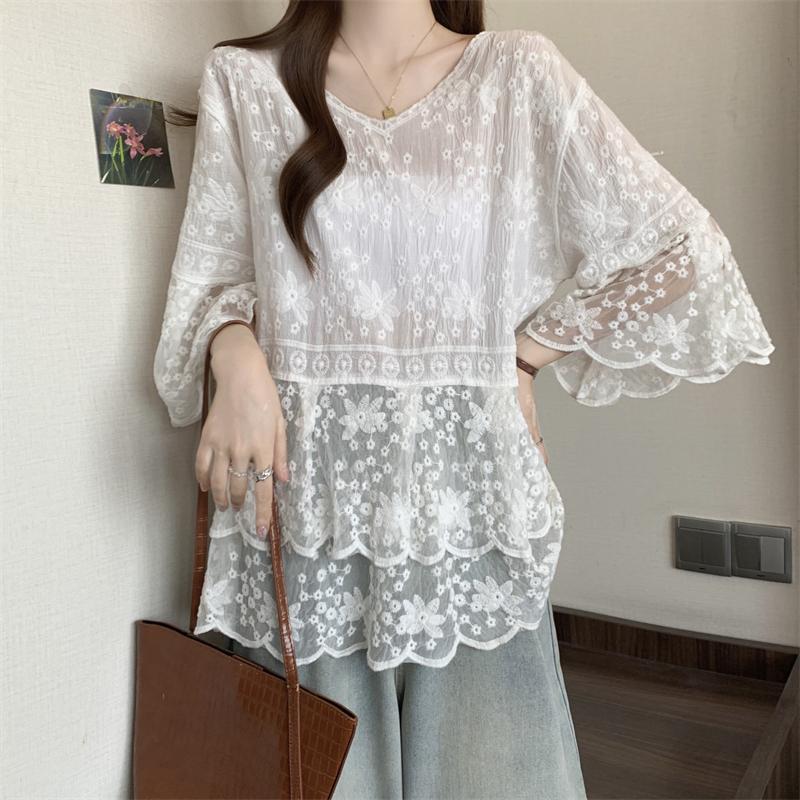 Dimanaf 2025 New Summer Women T-Shirt Short Sleeve Bat Basic Fashion V-Neck Tops Tees Casual Loose White Tees