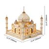 Hallisun 3D Wooden Puzzle Taj Mahal Wooden Model with LED Light India Building Building 3D Puzzle Craft Handicraft DIY Mechanical Assembly Kit for