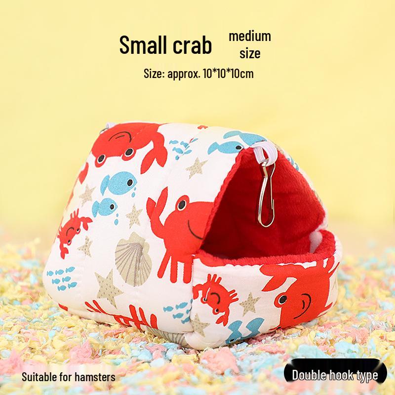 Теплое хлопковое гнездо для хомяков и мышей - Зимний спальный мешок-домик