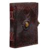Leather Diary for Men & Women with Semi Precious Stone & Antique Buckle Lock