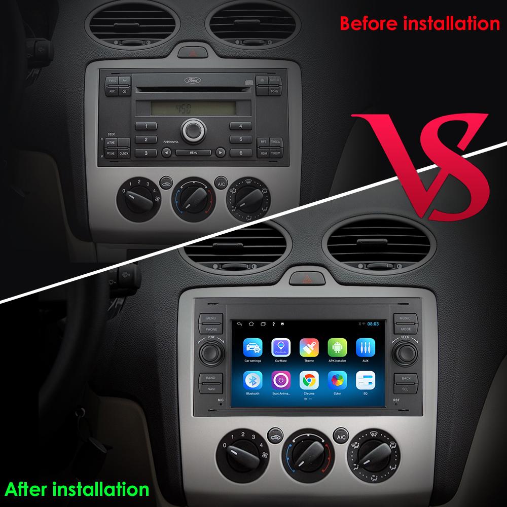 Car Radio Hizpo 2din 7''Android AutoRadio GPS for Ford Mondeo S-max Focus C-MAX Galaxy Fiesta Transit Fusion Connect Kuga Multimedia Navi Carplay Auto