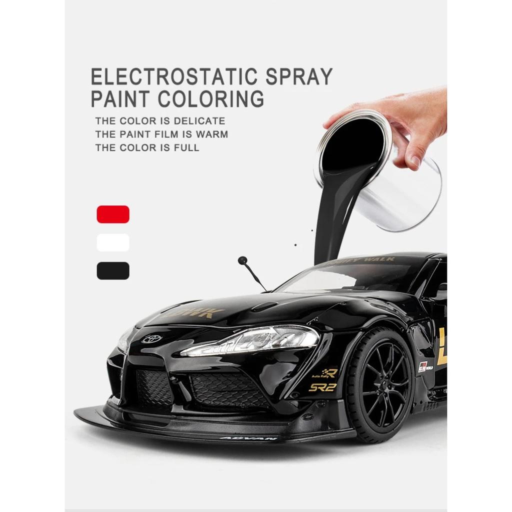 1/22 литая модель автомобиля из сплава миниатюрная Toyota Supra гоночный металлический спортивный автомобиль металл собранный для детей детские подарки Hottoys игрушка для мальчиков