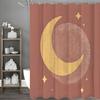 Sun Moon Stars Shower Curtain, Bathroom Decorative Shower Curtain, Waterproof Shower Curtain with Hooks