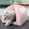 Soft Semi-enclosed Cat Villa Comfortable Cat Sleeping House Creative Winter Cat Kennel  Indoor