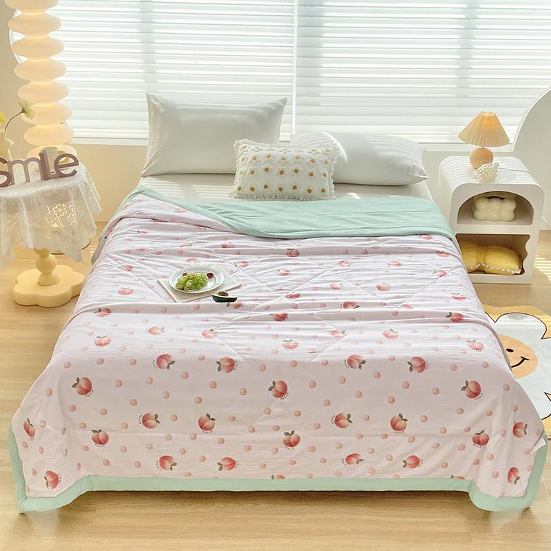 Yellow Flowers Summer Quilt Fresh Floral Style Super Soft Breathable Air Conditioning Thin Quilt Travel Camping Thin Comforter