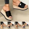 Summer Wedges Slippers Platform High Heels Women Slipper Ladies Outside Shoes Basic Clog Wedge Slipper Flip Flop Sandals