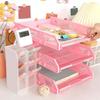 3 Tier Stackable Letter Tray Desk Paper Organizer Plastic File Document Storage Rack for Home Office School