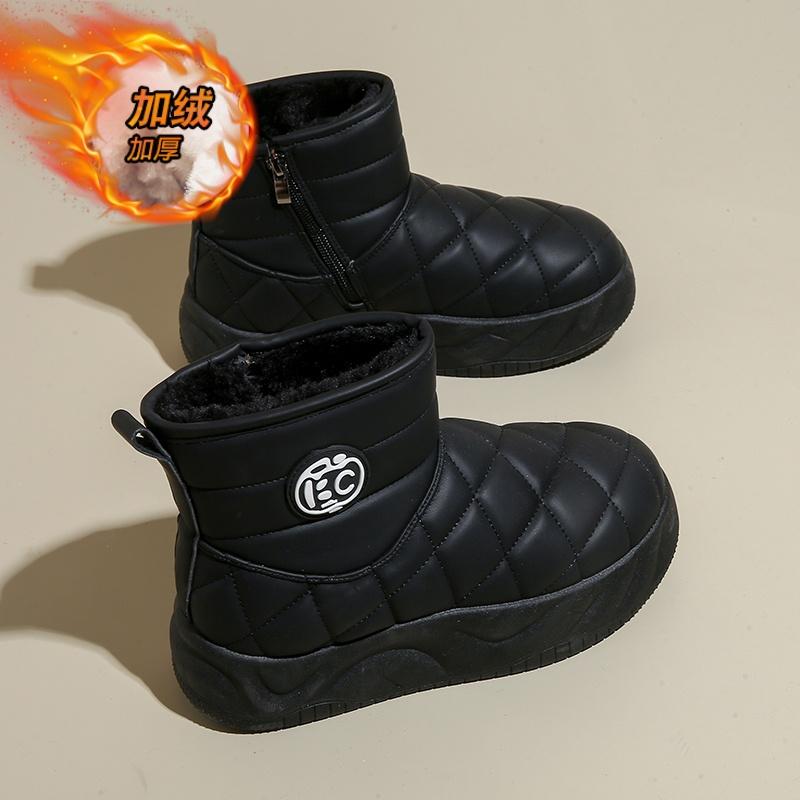 CRLAYDK Winter New Boots for Women Ankle Outdoor Fur Lined Snow Shoes Platform Leather Waterproof Walking Ladies Booties