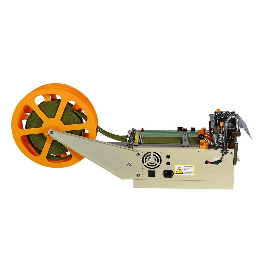 Automated Webbing & Elastic Cutting Machine with Hot/Cold & Bevel Options