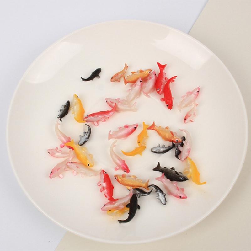 Mini Fish Model Mini Fish Carp Simulation Animal Children'S Toys Diy Decorative Goldfish Figurines Home Decor