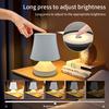 Rechargeable Touch Table Lamp Mushroom Style 3 Colors Dimmable Desk Lamp for Bedroom Living Room Restaurant LED Ambient Light