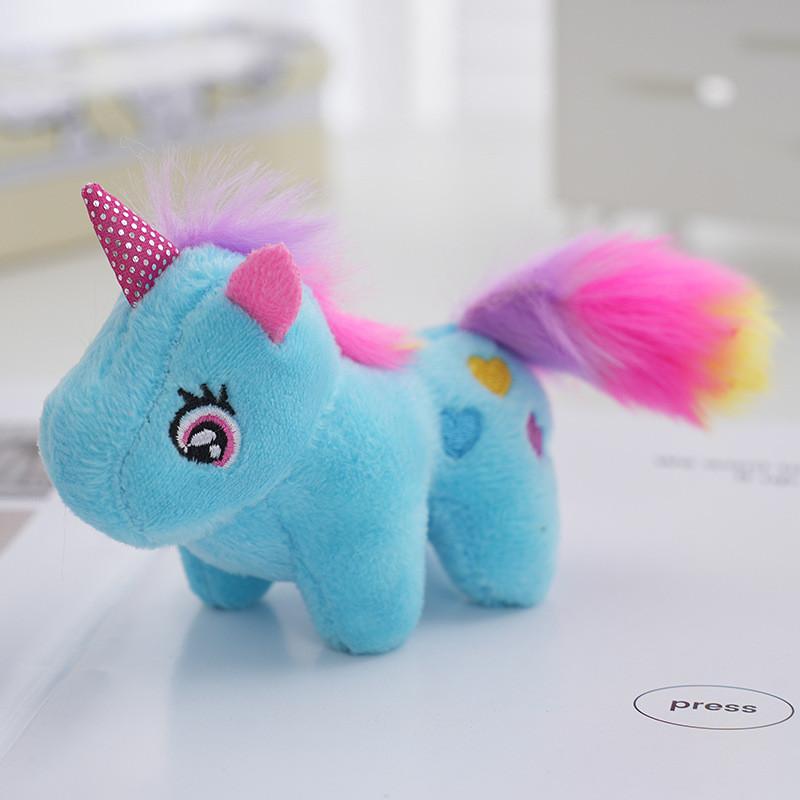 Unicorn Theme Cartoon Plush Toy Backpack Pendant Cute Keyring Decoration Gift