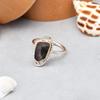 925 Sterling Silver Watermelon Raw Tourmaline Gemstone Ring 6 US Gift