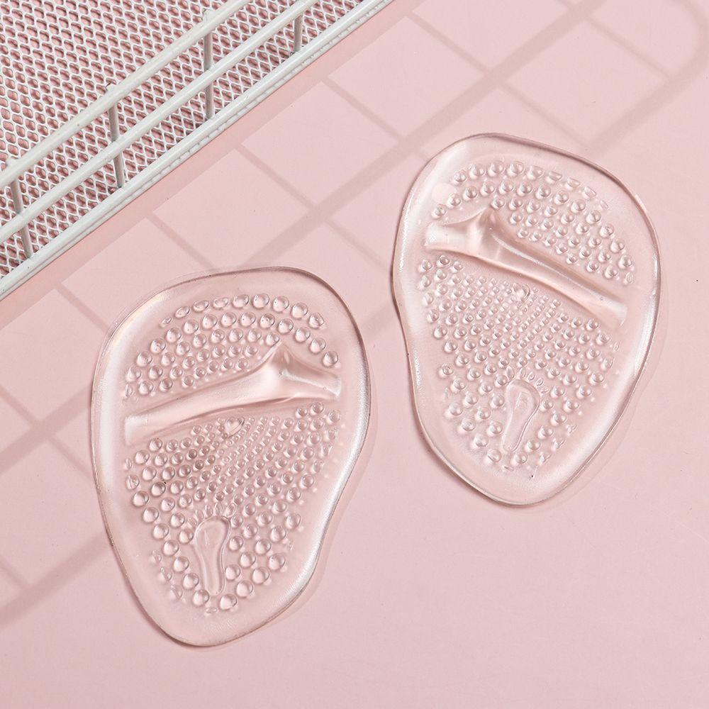 Sandals Anti-Slip Adhesive Forefoot Shoe Pad Silicone Gel Insoles Half Size Shoe Pad Foot Protector