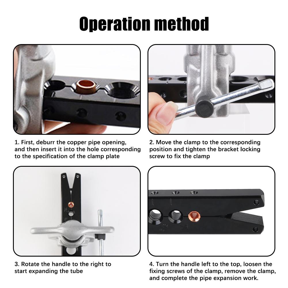 Refrigeration Water Gas Brake CT-806 For Air Conditioning Copper Tube Expander Copper Pipe Flaring Tool Reamer Flaring Tool 45 Degree Angle Eccentric