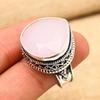 Pink Chalcedony Gemstone Handmade 925 Sterling Silver Beautiful Jewelry Ring